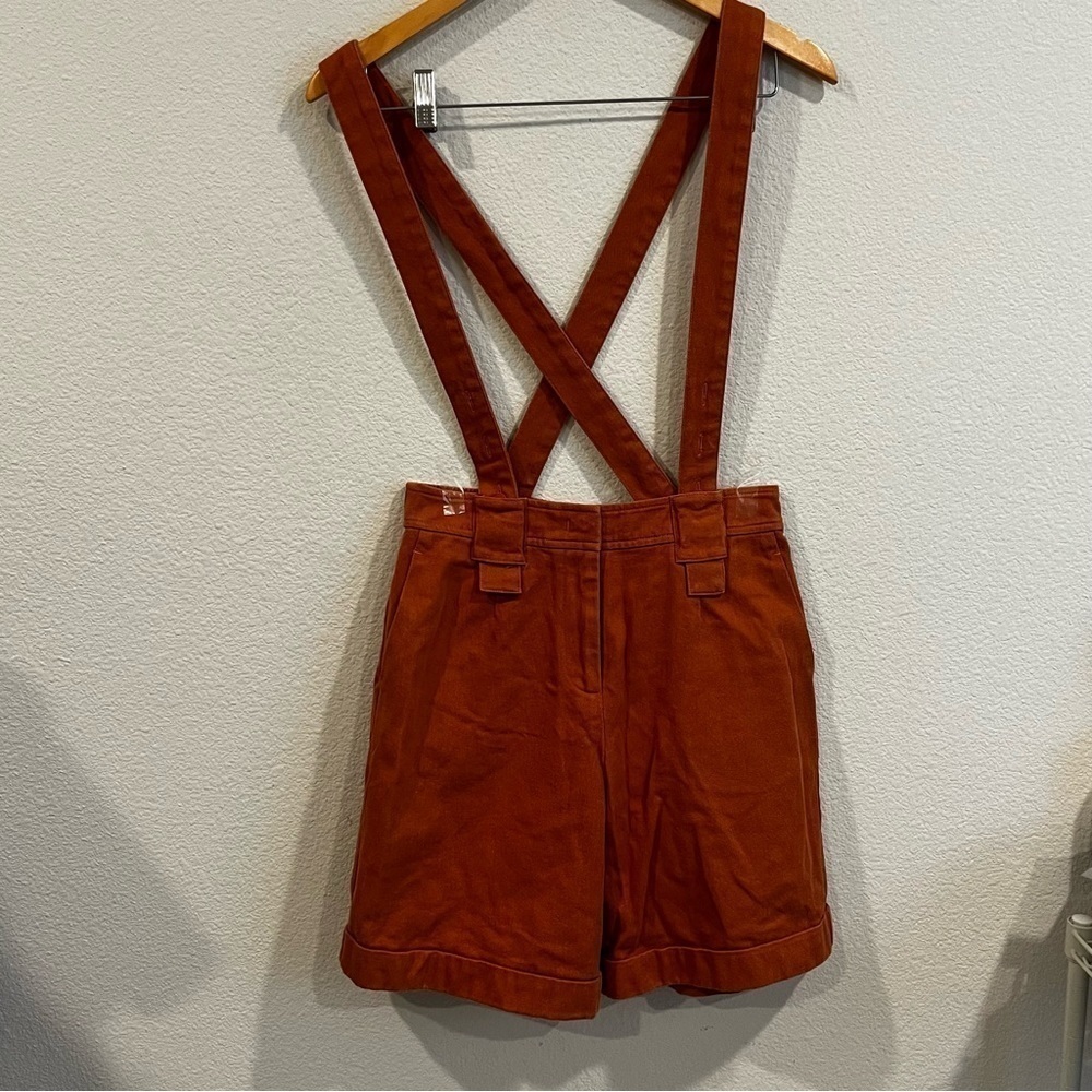 GLORIA RUST orange brown shortfalls adjustable straps size medium